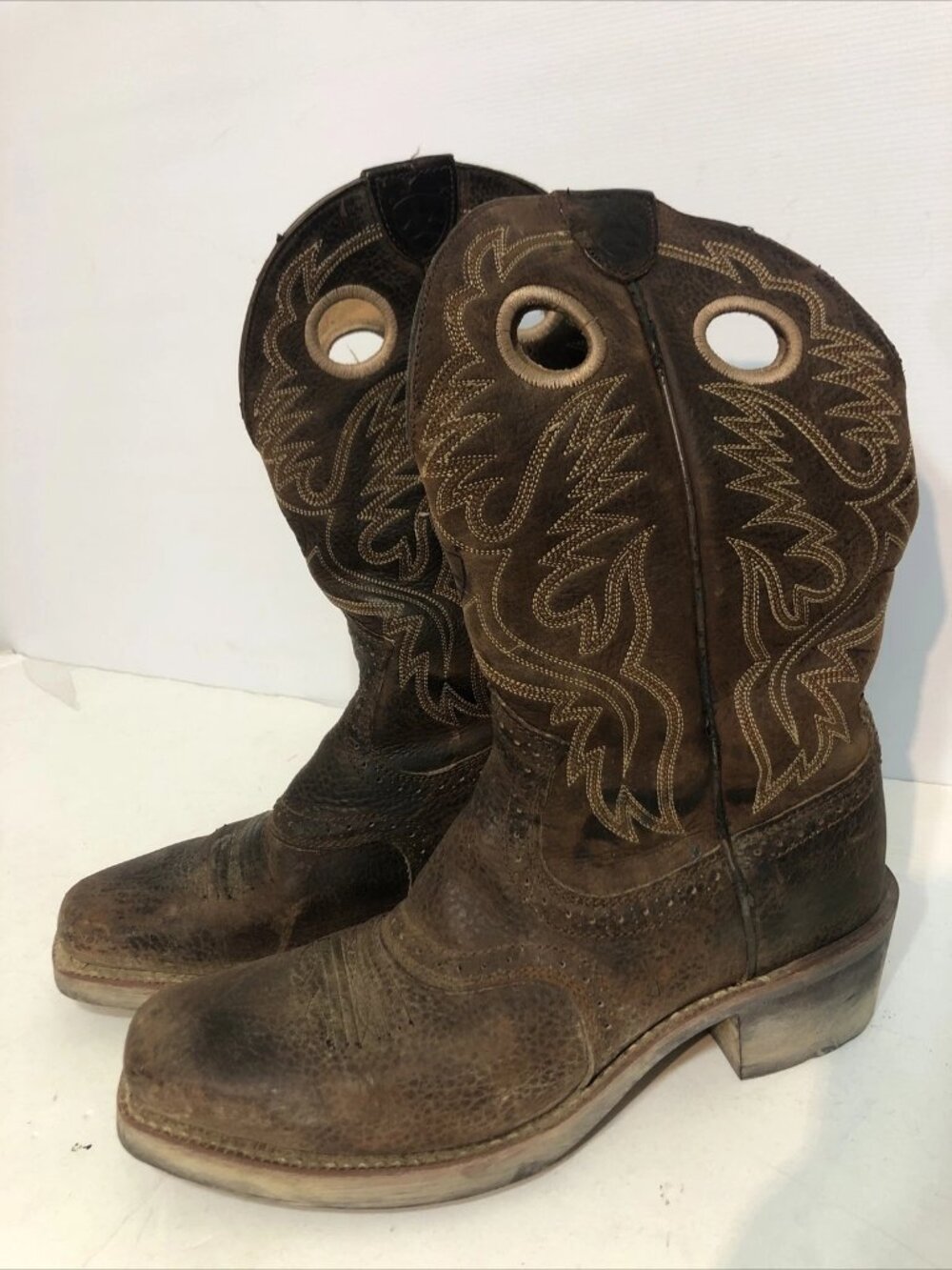 Ariat Boots Square Toe Leather Upper 34824 Men's Size 8